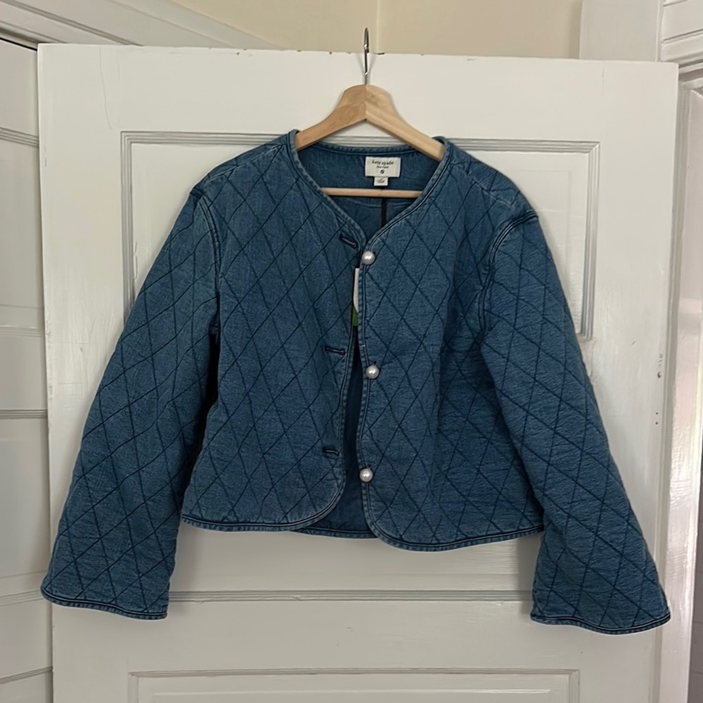 kate spade Blue Quilted Jacket